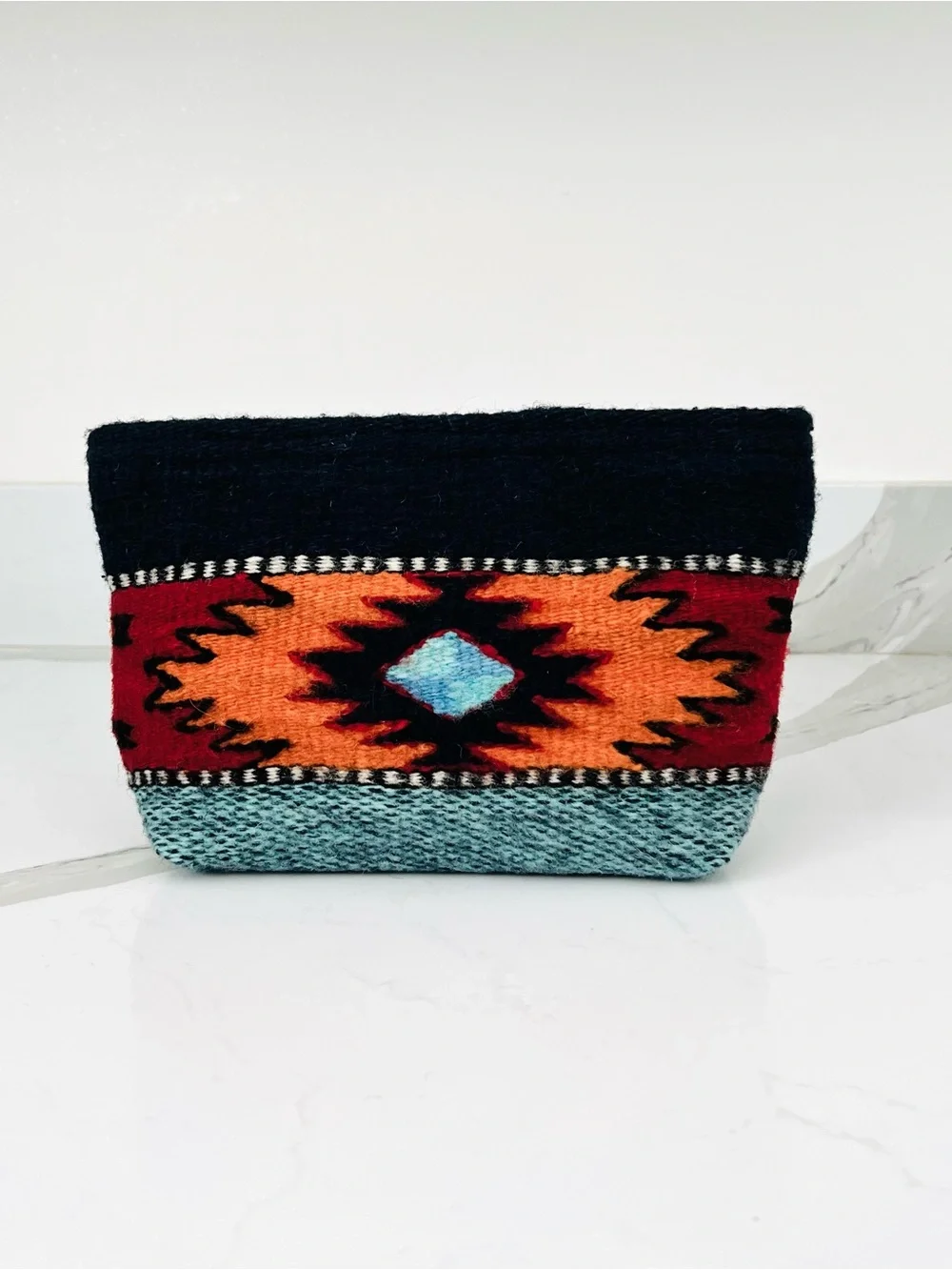 MZ Made Eagle Eye Handwoven Wool Pouch - Picture 6 of 12
